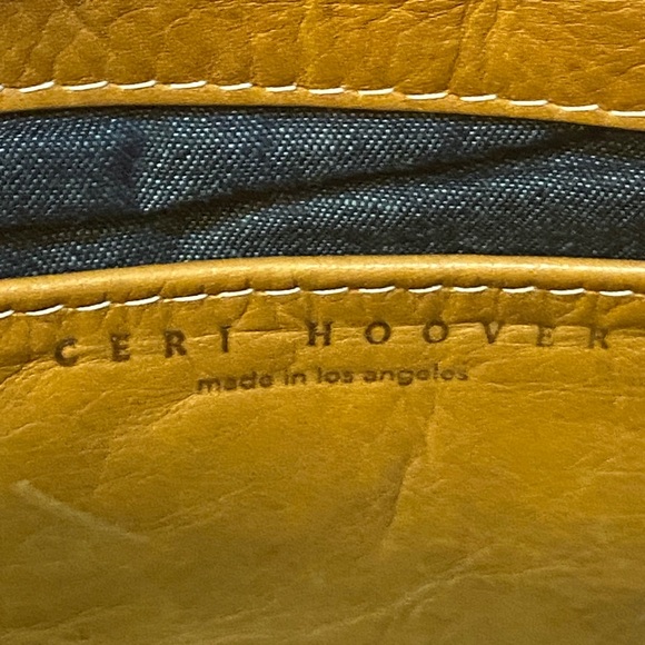 Ceri Hoover Kennon Shoulder Bag Made in L.A. Tan Leather Suede Flap Retails $425 - Picture 11 of 12